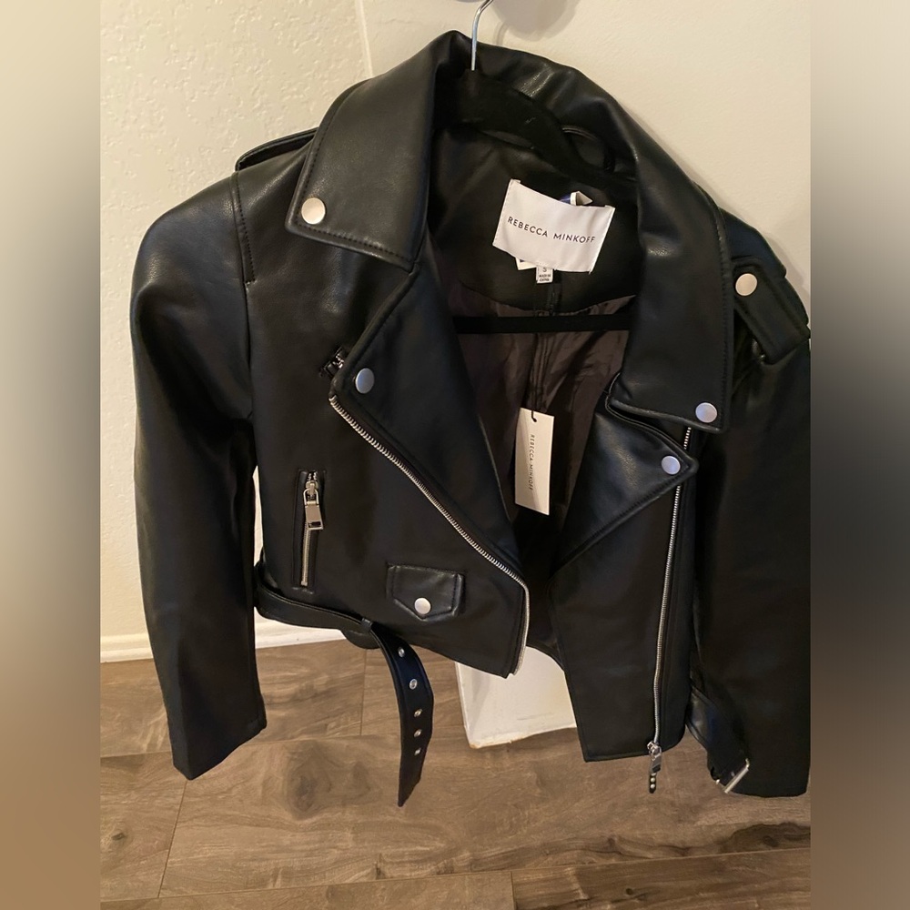 Biker/Motorcycle leather jacket. Rebecca Minkoff brand.